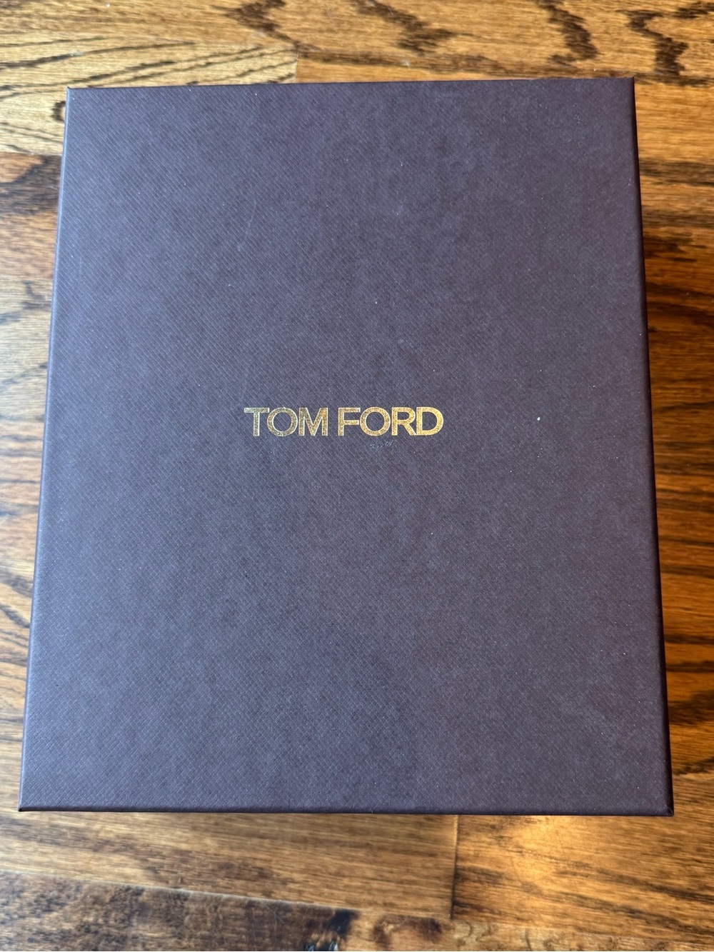 Tom Ford Chocolate Brown Presentation Box with Gold Logo